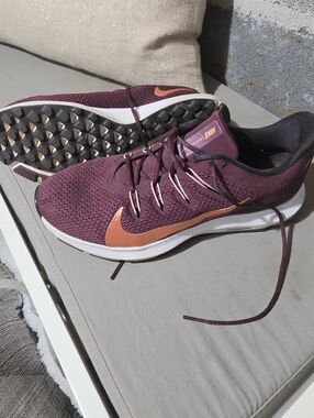 Nike Women's Plum Athletic Shoes with Copper Swoosh